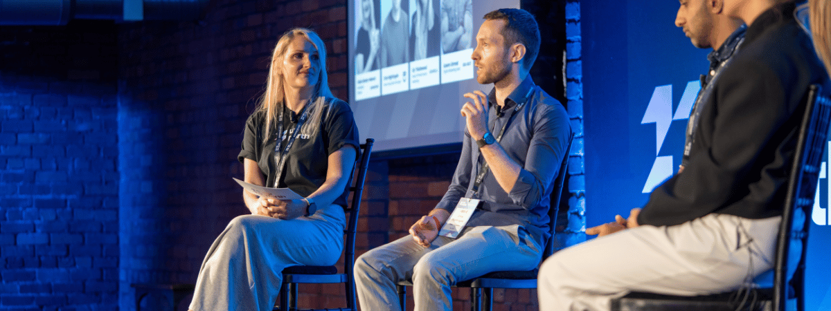 Speakers on stage at Up North's Ecommerce Panel