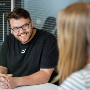 Alex Naylor in the c3 office