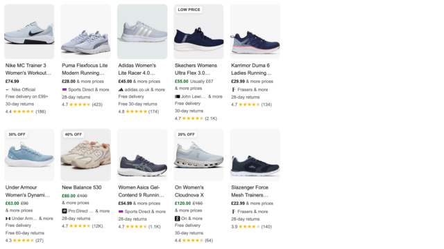 The organic shopping grid image
